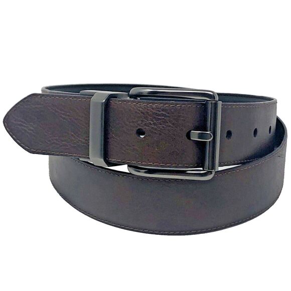 Levis Reversible Leather Belt Mens Size 38”  Brown Black Classic Normcore - Picture 1 of 11